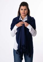Estola Viscose Pingente de Coelho Azul Marinho