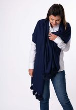 Estola Viscose Pingente de Coelho Azul Marinho