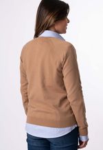 Suéter Feminino Monaco Gola V 015449 Marrom