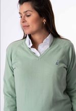 Suéter Feminino Monaco Gola V 015449 Verde