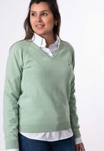 Suéter Feminino Monaco Gola V 015449 Verde