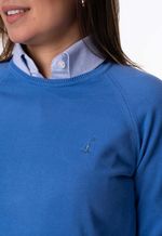 Sweater Feminino Barcelona Gola U 015450 Azul