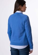 Sweater Feminino Barcelona Gola U 015450 Azul
