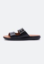 Sandália Feminina Couro Preto Flat