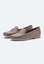 Mocassim Feminino Couro New Taupe