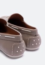 Mocassim Feminino Couro New Taupe
