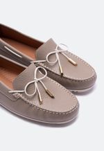 Mocassim Feminino Couro New Taupe