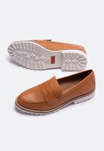 Mocassim Feminino Couro Caramelo