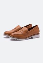 Mocassim Feminino Couro Caramelo