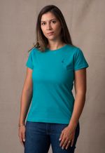 Camiseta Feminina Lisa Verde Safira