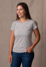 Camiseta Feminina Lisa Cinza