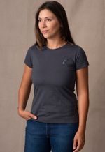 Camiseta Feminina Lisa Cinza Ardósia