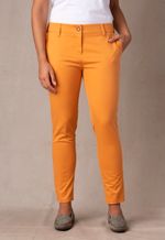 Calça Chino Sarja Feminina Laranja