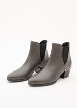 Bota Cano Curto Couro Verde Militar