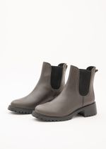Bota Chelsea Feminina Couro Verde Militar
