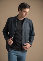Jaqueta Masculina Couro Slim LC Azul Marinho