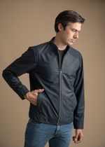 Jaqueta Masculina Couro Slim LC Azul Marinho