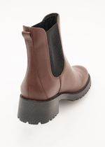 Bota Chelsea Feminina Couro Marrom