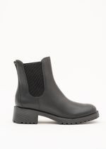 Bota Chelsea Feminina Couro Preto