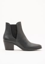 Bota Cano Curto Couro Preto