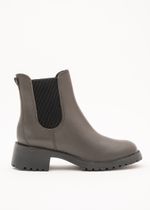 Bota Chelsea Feminina Couro Verde Militar