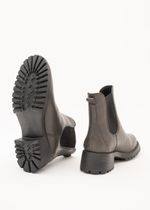Bota Chelsea Feminina Couro Verde Militar