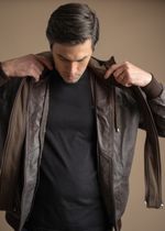 Jaqueta Couro LC Masculina Marrom