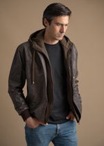 Jaqueta Couro LC Masculina Marrom