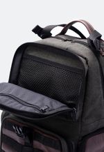 Mochila Tática Lona e Couro Verde Militar