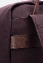 Mochila Lona e Couro Café