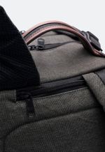 Mochila Tática Lona e Couro Verde Militar