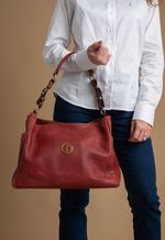 Bolsa Luz Couro Vermelha