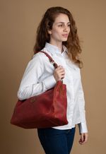 Bolsa Luz Couro Vermelha