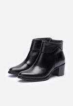 Bota Feminina Cano Curto Couro Preto