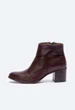 Bota Feminina Cano Curto Couro Bordô