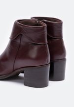 Bota Feminina Cano Curto Couro Bordô