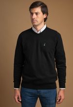 Sweater Masculino Gola U LC Preto