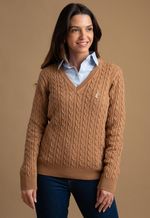 Suéter Feminino  Gola V 18973 Madeira