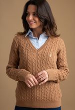 Suéter Feminino  Gola V 18973 Madeira