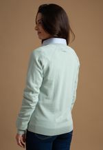 Sweater Feminino Monaco Gola V 015449 Menta