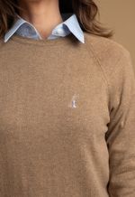 Sweater Feminino Barcelona Gola U 015838 Moca