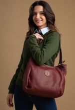 Cartera Marcela Cuero Bordo
