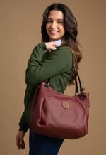 Cartera Marcela Cuero Bordo