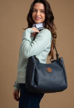 Bolsa Marcela Couro Azul Marinho