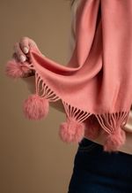 Estola Viscose Pingente de Coelho Blush