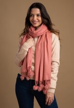 Estola Viscose Pingente de Coelho Blush