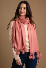 Estola Viscose Pingente de Coelho Blush