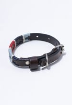 Coleira para Cachorro XXL 53cm Marrom Vermelho Azul Celeste Linha Branca
