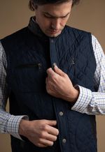 Colete Matelasse Masculino Azul