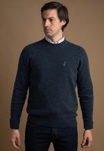 Suéter Masculino Lã Merino Azul Marinho